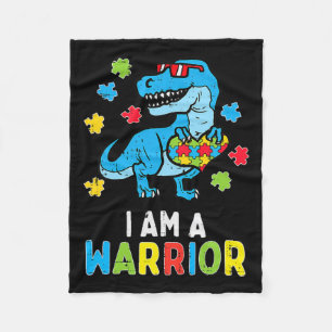 Cobertor De Velo Trex Dino Eu Sou Um Guerreiro Toddler Boys Autism