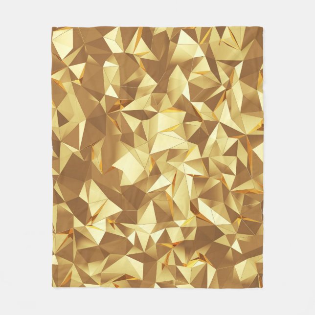 Cobertor De Velo Triângulo Dourado: Textura de fundo Abstrato. (Frente)