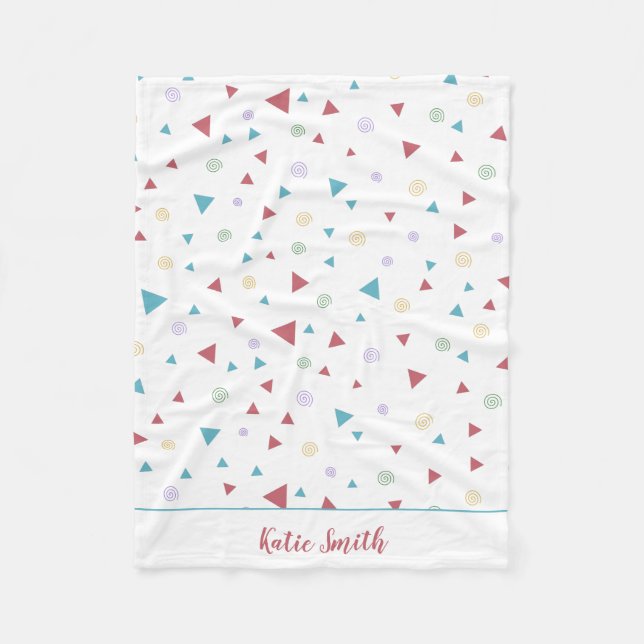 Cobertor De Velo Triângulo geométrico e roxos (Frente)