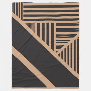 Cobertor De Velo Triângulo Stripes em Tom e Preto