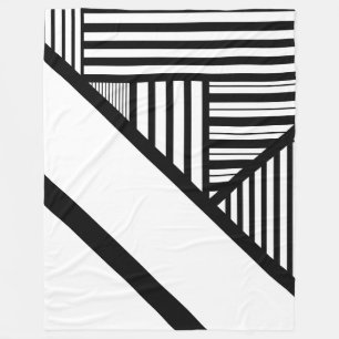 Cobertor De Velo Triângulo strips em preto e branco