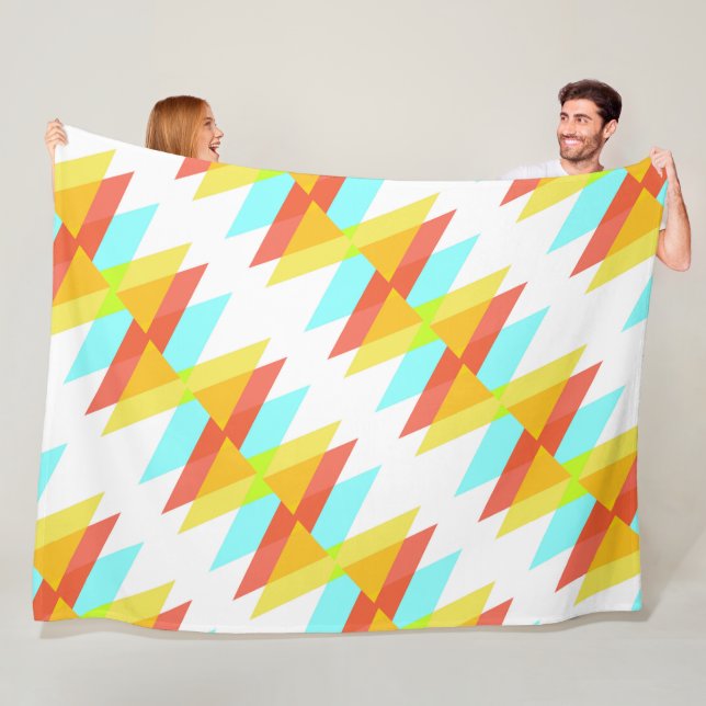 Cobertor De Velo Triângulos amarelos, vermelhos e azuis de cadete (In Situ)