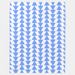 Cobertor De Velo Triângulos perspicazes - Azul-bebê e branco
