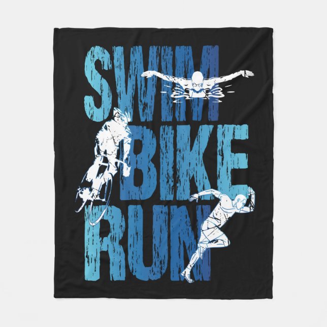 Cobertor De Velo Triathlon - Natação Bike Run (Frente)