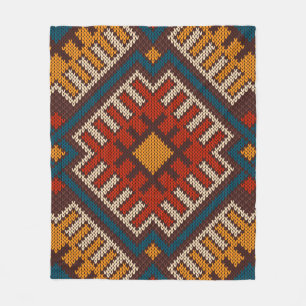 Cobertor De Velo Tribal Aztec, padrão sem costura, em lã de malha