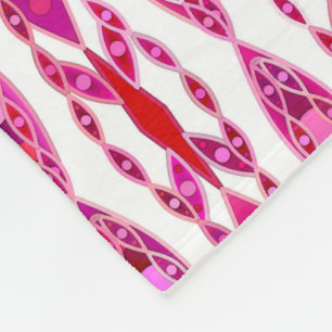 Cobertor De Velo Tribal Batik - Burqundy e Fuchsia Pink