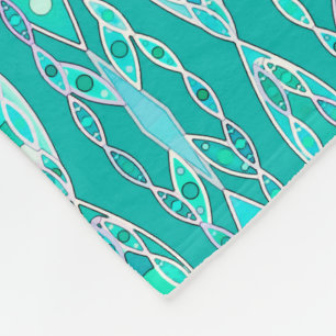 Cobertor De Velo Tribal Batik - Turquesa e Aquamarine