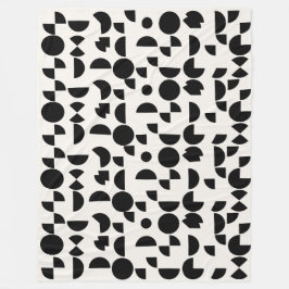 Cobertor De Velo Tribal Geométrico Moderno e Branco