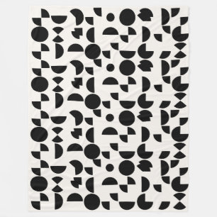 Cobertor De Velo Tribal Geométrico Moderno e Branco