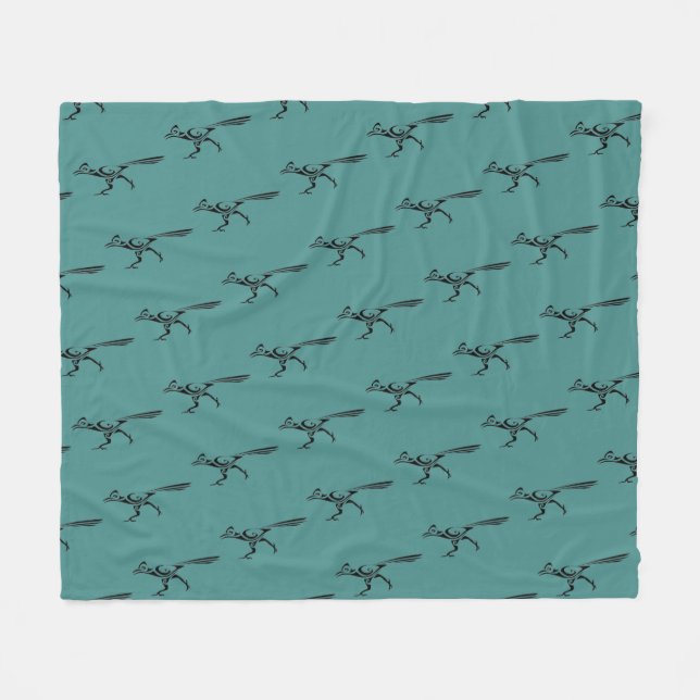 Cobertor De Velo Tribal Roadrunner Silhouette (Frente (Horizontal))