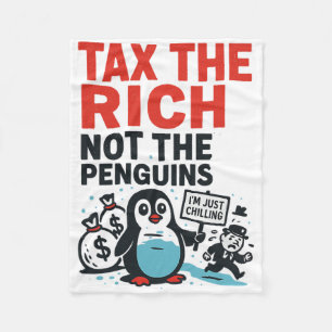 Cobertor De Velo Tributar Os Ricos Não Os Pinguins Engraçado Anti T