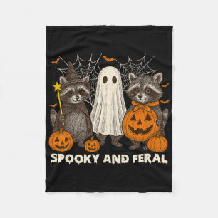 Cobertor De Velo Tric Ghost Raccoon, Cute Ghost Cute E Feral Hallow