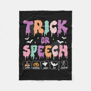 Cobertor De Velo Trick Ou Speech Retro Slp Halloween Terapia De Fal