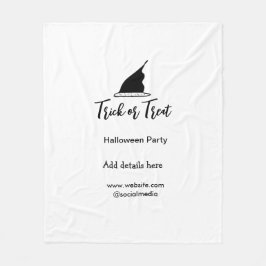 Cobertor De Velo Trick ou trate o chapéu preto do Halloween w