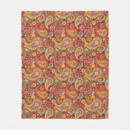 Cobertor De Velo Trippy Hippy Paisley Fleece Blanket
