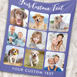 Cobertor De Velo Tripulação de 9 Fotografias Personalizada: Trendy 