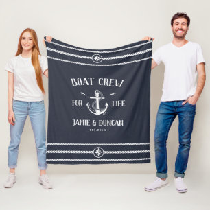 Cobertor De Velo Tripulação De Barcos Para Nome Personalizado Ná