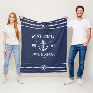 Cobertor De Velo Tripulação De Barcos Para Nome Personalizado Ná