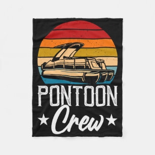 Cobertor De Velo Tripulação Retro Pontoon Homens Engraçados Barcos