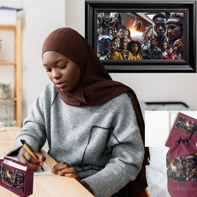 Cobertor De Velo Tripulação Sekhmet (Get the full "Sekhmet Starship" collection at  https://bit.ly/BlackFutureZazzle)