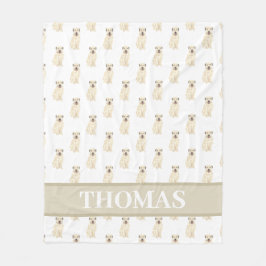 Cobertor De Velo Tripulante Personalizado Terrier Tan & White