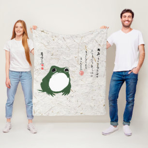 Cobertor De Velo Triste Sapo Japonês do século XIX