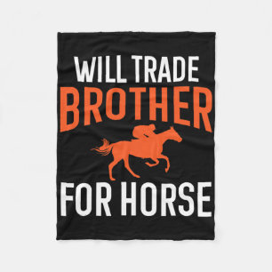 Cobertor De Velo Trocará Irmão Por Cavalo Andando De Cavalo Até