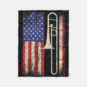 Cobertor De Velo Trombone Estados Unidos Bandeira Americana Shirt J