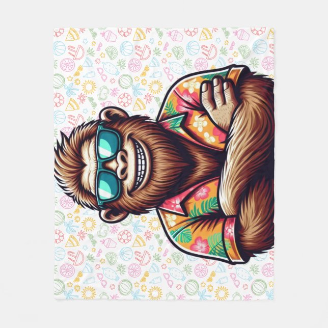 Cobertor De Velo Tropical/Beach yeti/bigfoot (Frente)