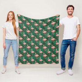 Cobertor De Velo Tropical Flamingo Pattern