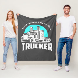 Cobertor De Velo Trucker Personalizado Gift Blanket