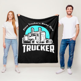 Cobertor De Velo Trucker Personalizado Gift Blanket