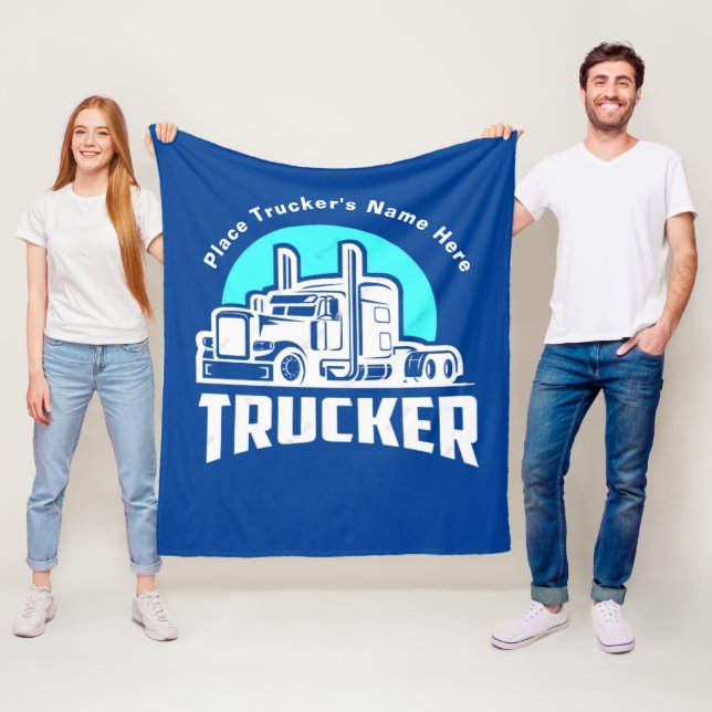 Cobertor De Velo Trucker Personalizado Gift Blanket (In Situ)