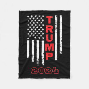 Cobertor De Velo Trump 2024 American Flag Adulto Short Sleeve Shirt