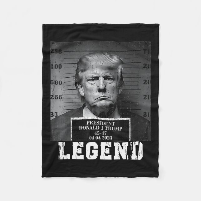 Cobertor De Velo Trump 2024 Mugshot Presidente Legend (Frente)