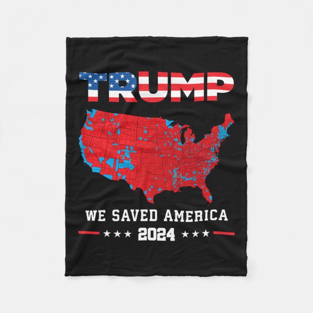 Cobertor De Velo Trump 2024 Salvamos Eleição Presidencial Americana (Frente)