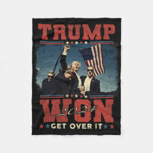 Cobertor De Velo Trump 2024 Won Supere Os Uni-Adultos - Preto - Sm