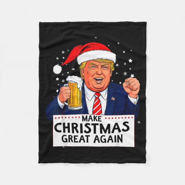 Cobertor De Velo Trump 2025 Make Christmas Great Again _ Trump Amer (Frente)