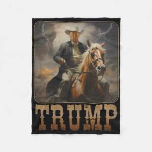 Cobertor De Velo Trump 2025 Presidente Cowboy Montando Cavalo Weste
