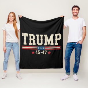 Cobertor De Velo Trump 45 47 EUA Flag Retro Vintage