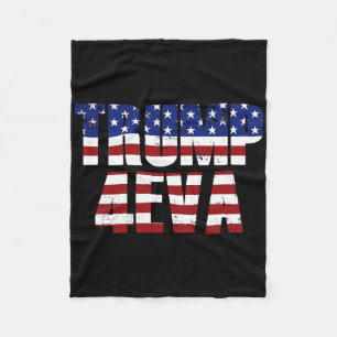 Cobertor De Velo Trump 4eva Engraçado Meme do Trump Bandeira Americ