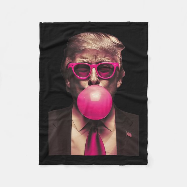 Cobertor De Velo Trump Bubble Gum Funny (Frente)