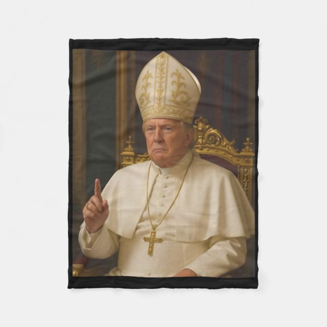 Cobertor De Velo Trump Como Papa Tee Meme Engraçado 1 (Frente)