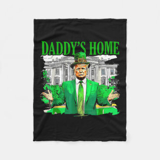 Cobertor De Velo Trump Daddys Home White House Dia de São Patrício 