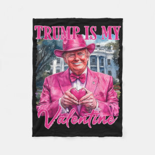 Cobertor De Velo Trump É Meu Coração de Namorado Rosa Engraçado Tru