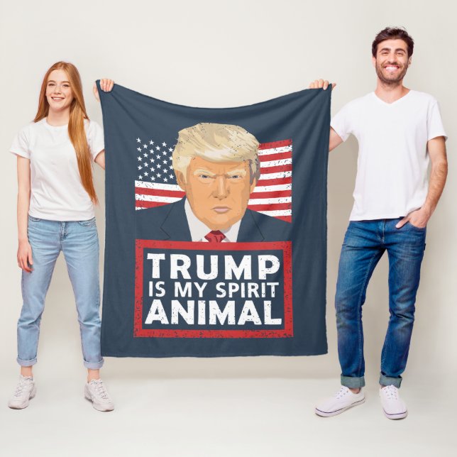 Cobertor De Velo Trump é o meu espírito animal engraçado (In Situ)
