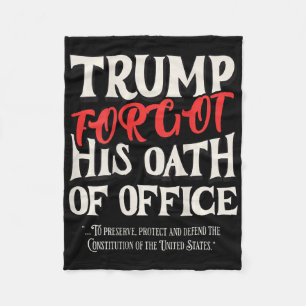 Cobertor De Velo Trump Esqueceu O Juramento Do Escritório Jurou Con