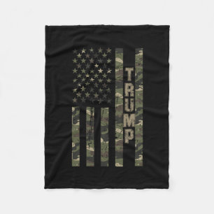 Cobertor De Velo Trump Estados Unidos Camo Envelhecido Com Bandeira