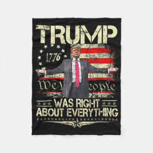 Cobertor De Velo Trump Estava Certo Sobre Tudo Bandeira Americana P