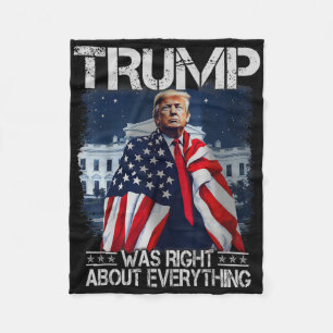 Cobertor De Velo Trump Estava Certo Sobre Tudo Bandeira Americana W